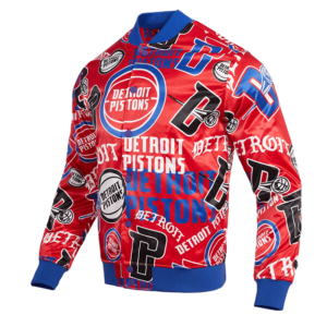 Pro standard Detroit Pistons Collage Printed Satin Jacket