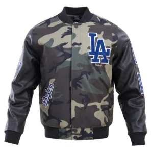 Dodgers Camo Logo Varsity Jacket