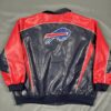 NFL Buffalo Bills Navy And Red Leather Jacket