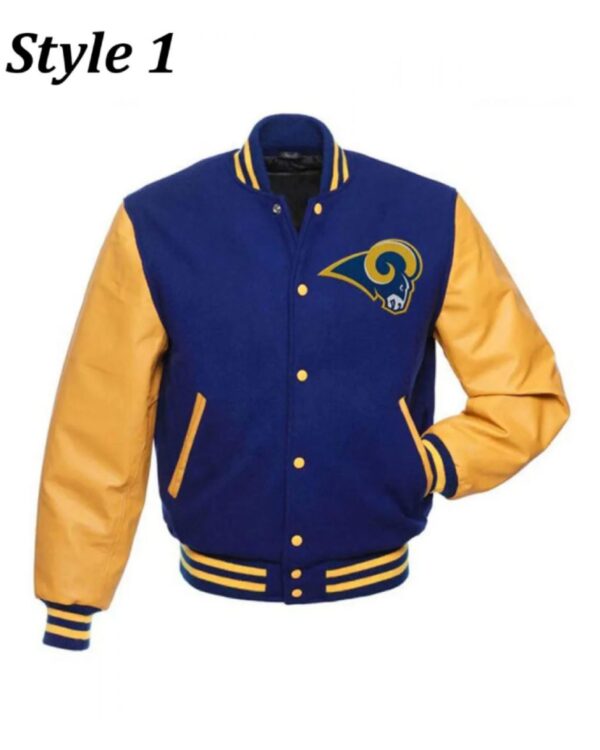 Men’s Los Angeles Rams Letterman Varsity Blue Jacket