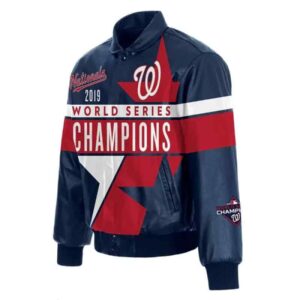 Washington Nationals Leather World Series Champions Jacket