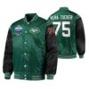Alijah Vera-Tucker 75 New York Jets NFL Satin Jacket