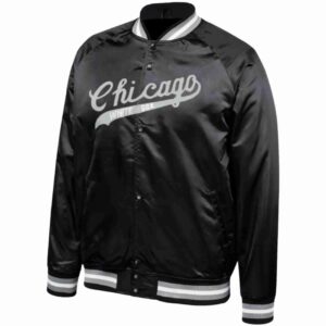 Black Chicago White Sox MLB Satin Jacket