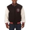 Black Jeff Hamilton Toronto Raptors Wool Leather Jacket