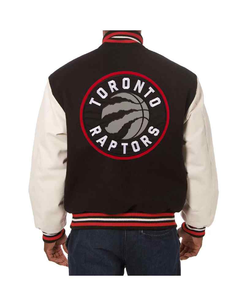 Maker of Jacket Black Leather Jackets Toronto Maple Leafs Raptors