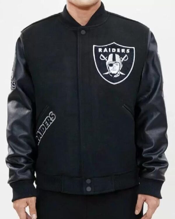 Black Las Vegas Raiders Pro Standard Varsity Jacket