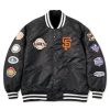 Black MLB San Francisco Giants Satin Jacket
