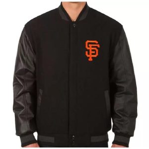 Black MLB San Francisco Giants Varsity Jacket