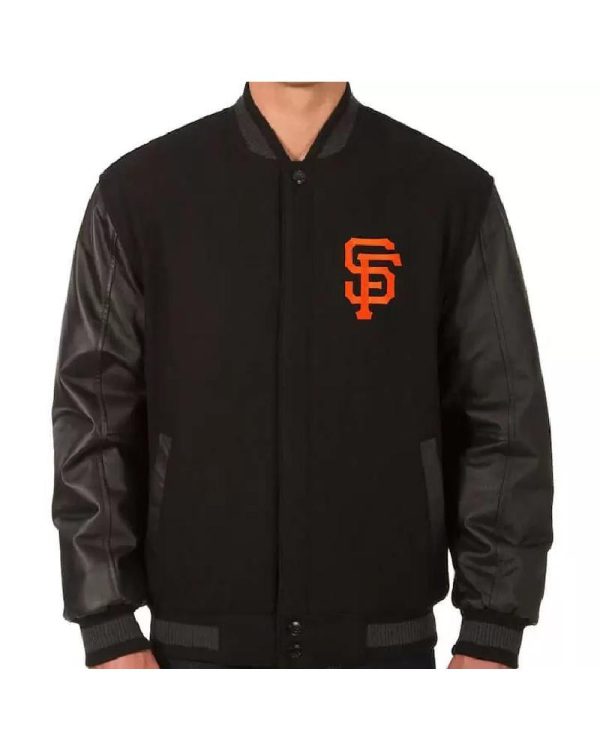 Black MLB San Francisco Giants Varsity Jacket