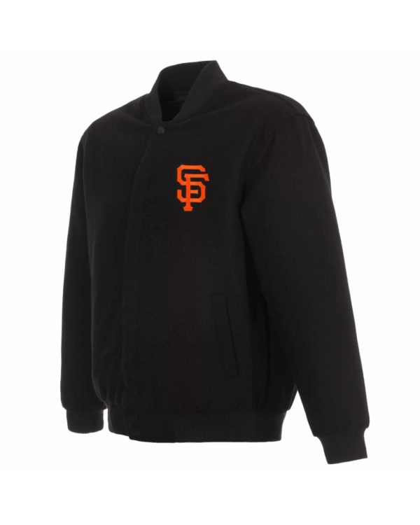 Black MLB San Francisco Giants Wool Jacket