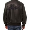 Black New York Mets Leather Jacket