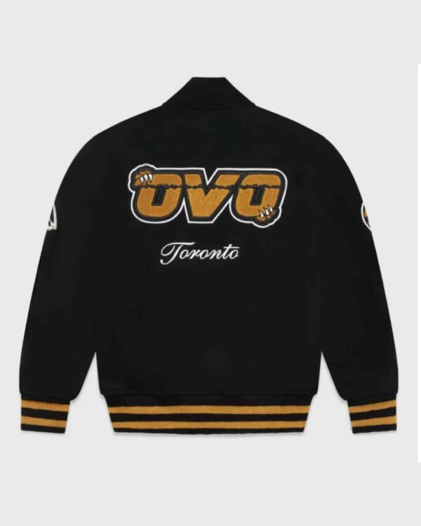 Black OVO NBA Toronto Raptors Varsity Jacket