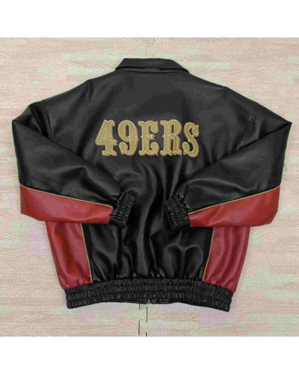 Black Red San Francisco 49ers NFL Team Leather Jacket