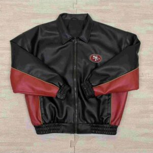 Black Red San Francisco 49ers NFL Team Leather Jacket