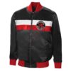 Black Red Toronto Raptors The Ambassador Satin Jacket