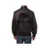 Black San Francisco 49ers JH Design Leather Jacket