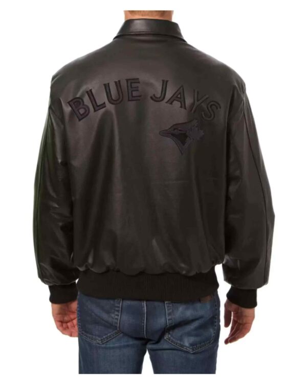 Black Toronto Blue Jays MLB Leather Jacket