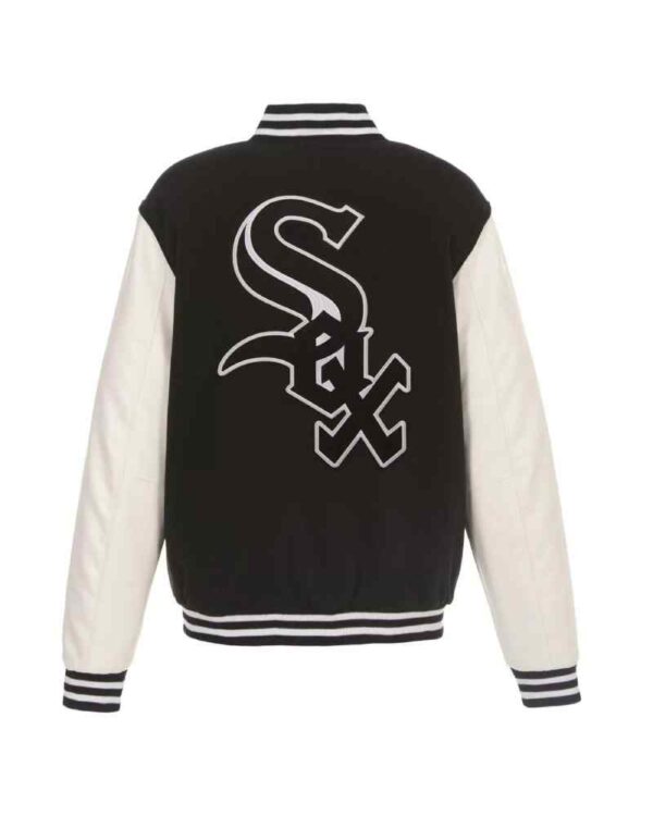 Black White Chicago White Sox Varsity Jacket