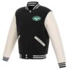 Black White NFL New York Jets Varsity Jacket