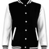 Black White Toronto Raptors Wool Leather Jacket