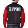 Black&Red Los Angeles Clippers Varsity Satin Jacket