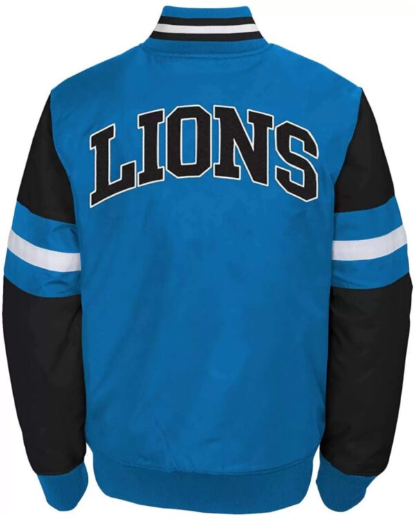 Blue Black Detroit Lions NFL Team Cotton Jacket