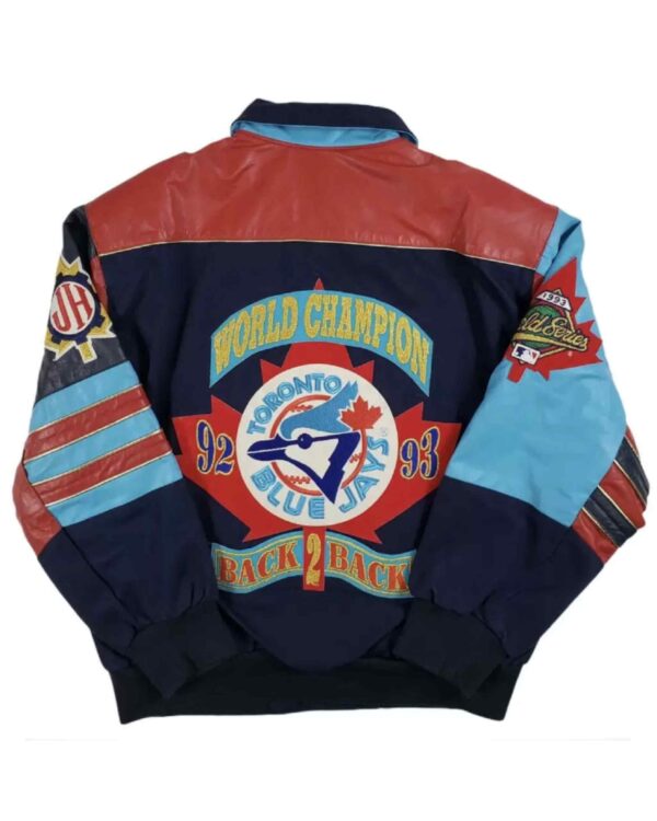 Blue Jays Back 2 Back Vintage Cotton Leather Jacket
