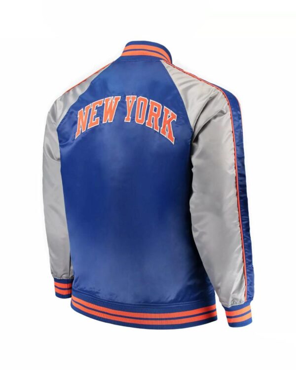 Blue NBA New York Knicks Lightweight Satin Jacket