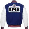 Blue White NBA Los Angeles Clippers Varsity Jacket