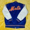 Blue White New York Mets Satin Jacket