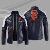 Blue White San Francisco Giants Block Leather Jacket