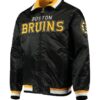 Starter Boston Bruins Bomber Black Jacket