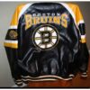 Boston Bruins Black Yellow NHL Leather Jacket