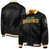 Boston Bruins Captain II Black and Gold Satin Jacket