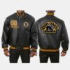 Boston Bruins David Pastrnak NHL Black Leather Jacket