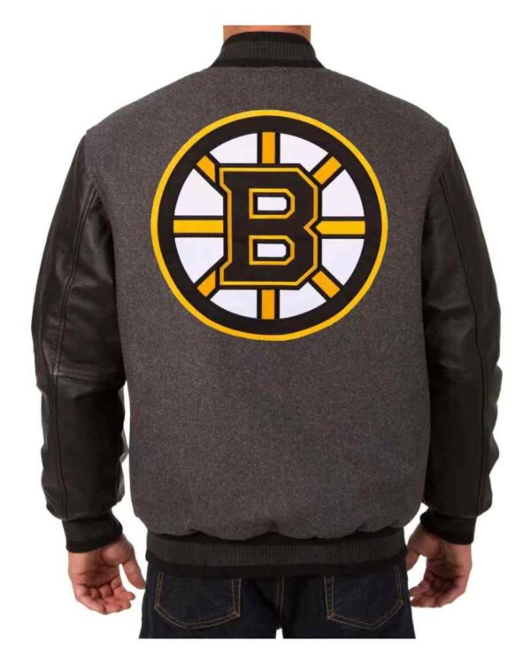 Boston Bruins NHL Black Varsity Jacket