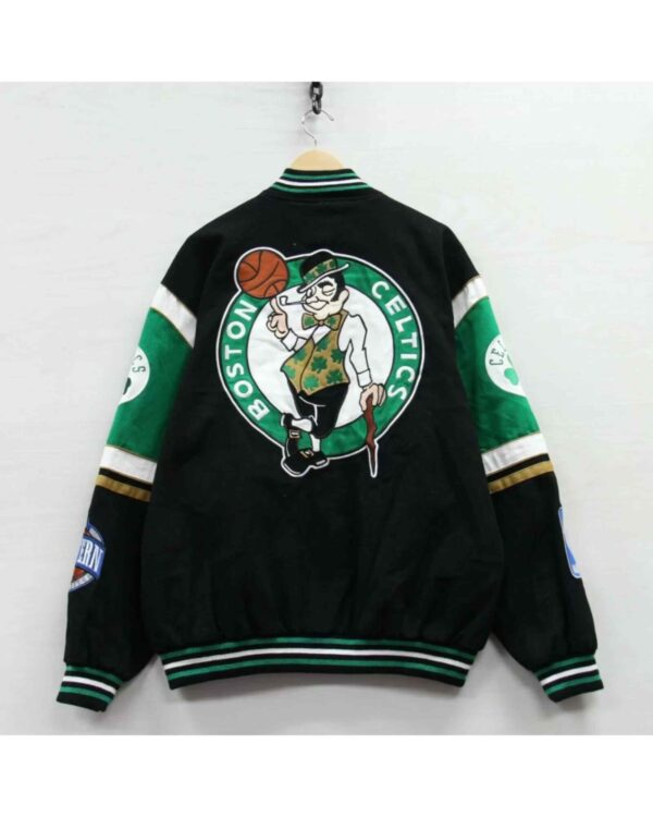 Boston Celtics Canvas Jeff Hamilton Bomber Jacket