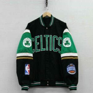 Boston Celtics Canvas Jeff Hamilton Bomber Jacket