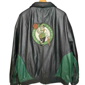 Boston Celtics NBA Black Leather Jacket
