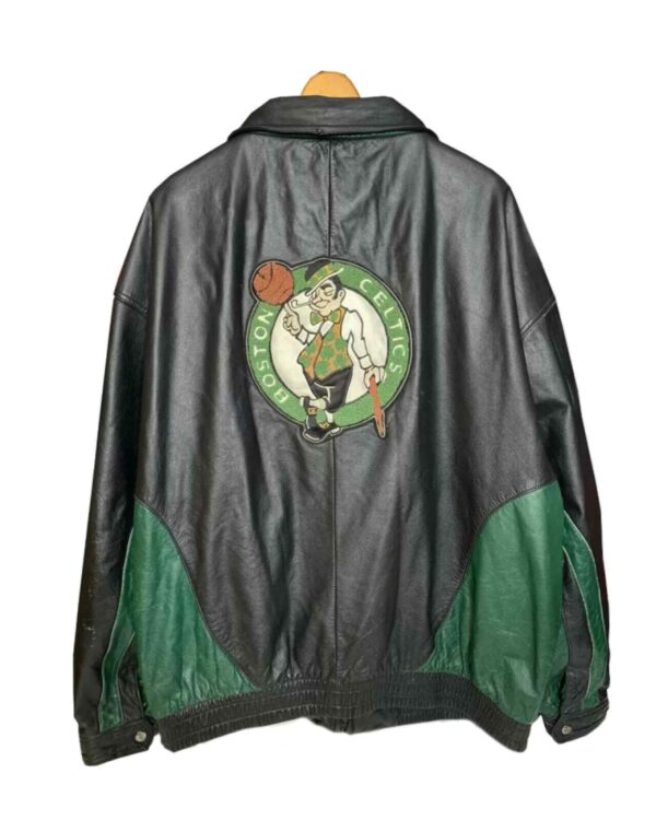 Boston Celtics NBA Black Leather Jacket