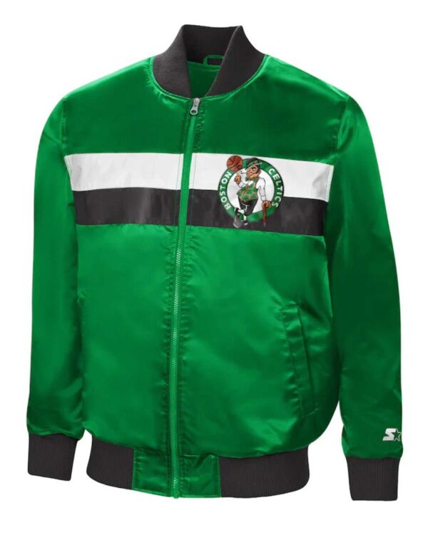 Starter Boston Celtics The Ambassador Green Full-Zip Satin Jacket