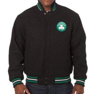 Boston Celtics Varsity Black Wool Jacket