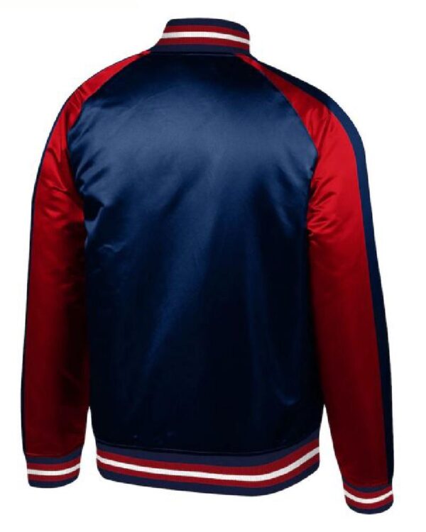 Boston Red Sox Navy Blue and Red Satin Jacket