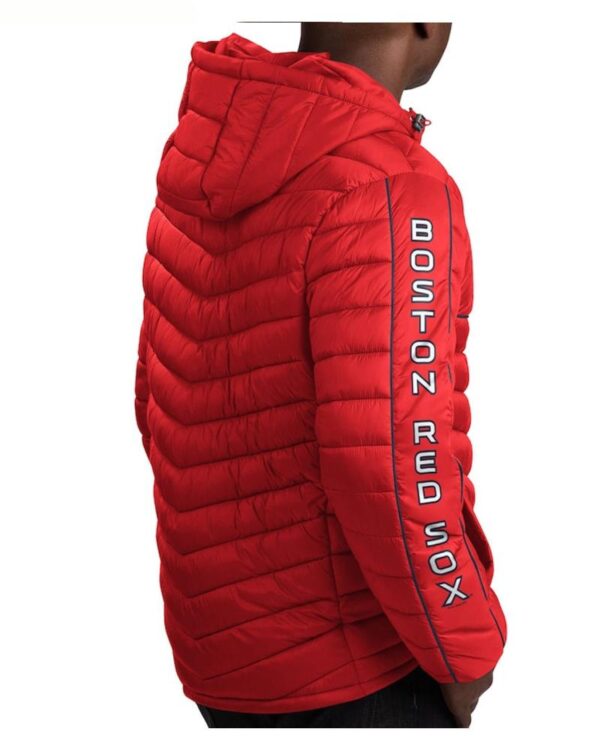 Boston Red Sox Splitter Soft Down Touch Red Puffer Jacket