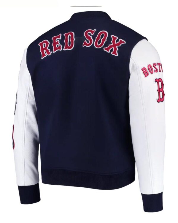 Boston Red Sox Navy Blue and White Varsity Jacket