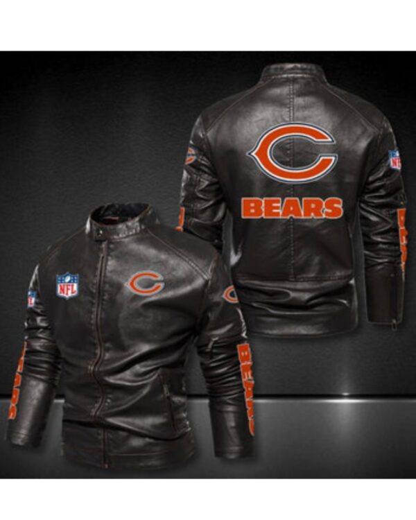 Chicago Bears Leather Jacket Winter Coat