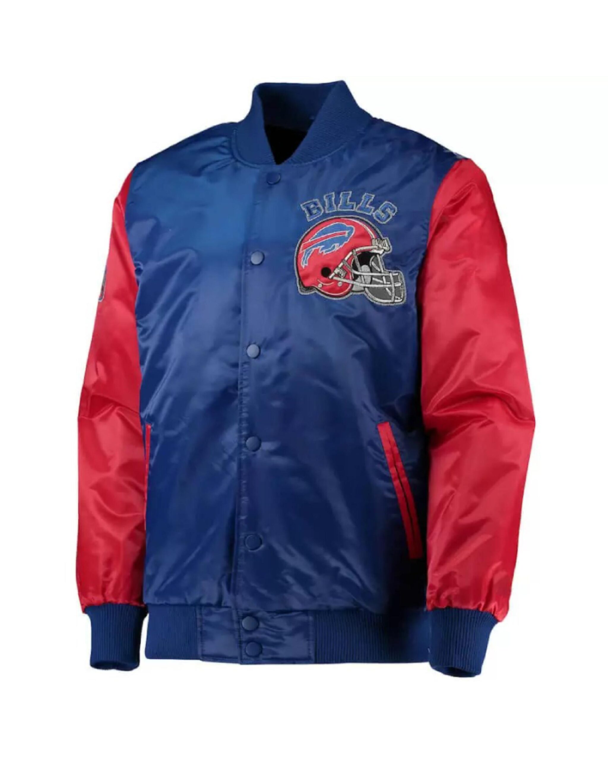 Buffalo Bills Locker Room Throwback Satin Jacket | LA Jacket