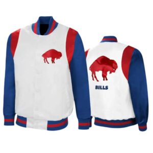 Buffalo Bills White Royal Retro The American Satin Jacket