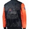 Chicago Bears Black Throwback NFL Satin Jacket
