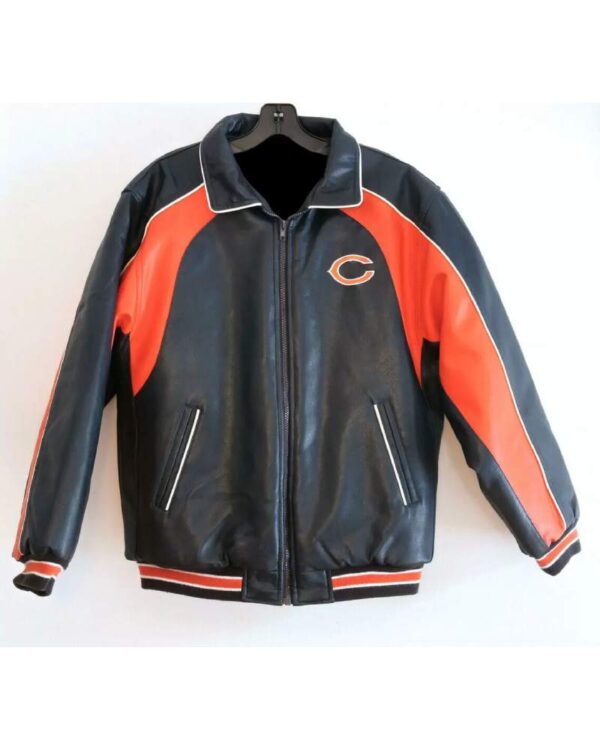 Chicago Bears NFL Black Leather Jacket